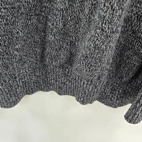 Calvin Klein Dark Gray Mock Neck Long Sleeve Cotton Knit Sweater Pullover - Picture 4 of 6